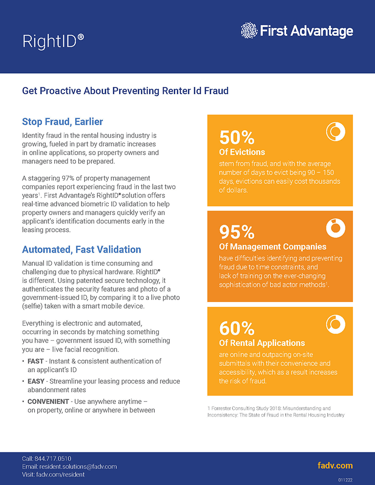 Resident RightID brochure preview